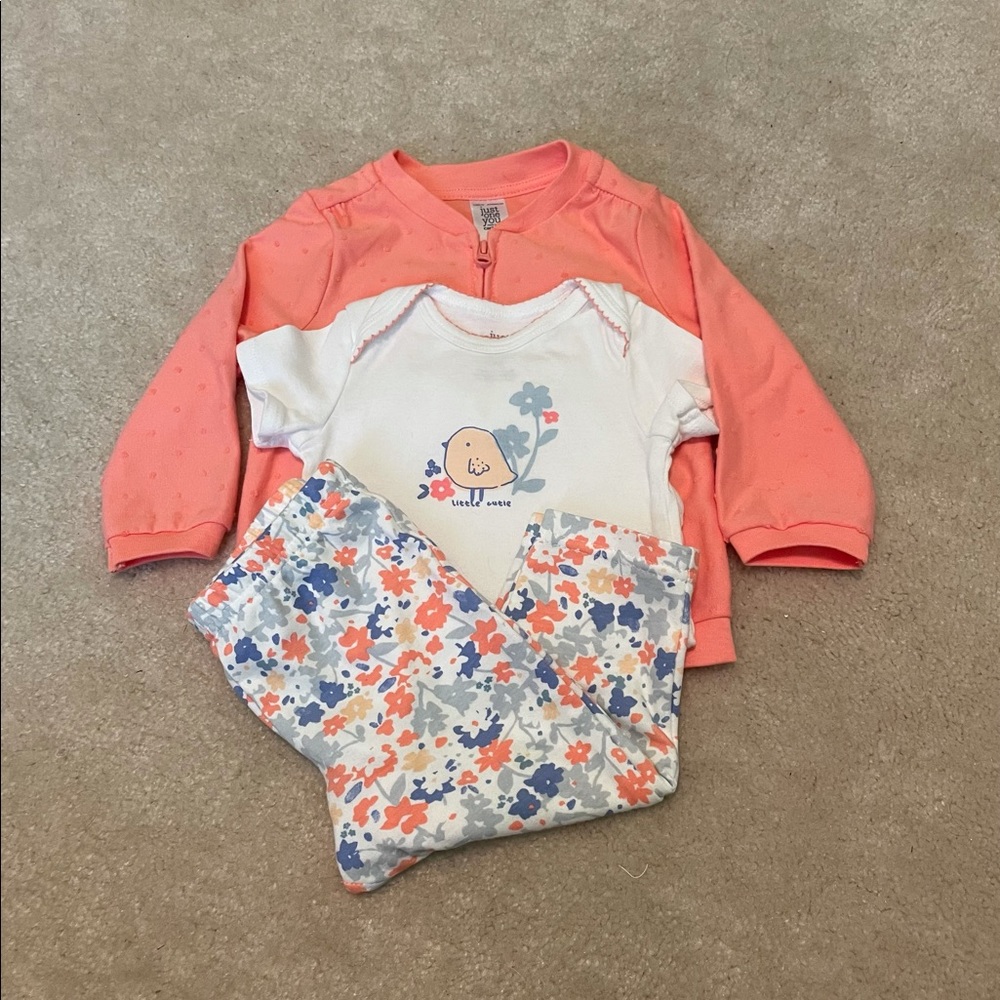 3 Piece Baby Girl Outfit